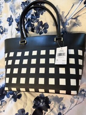 Black and White Check Kate spade purse